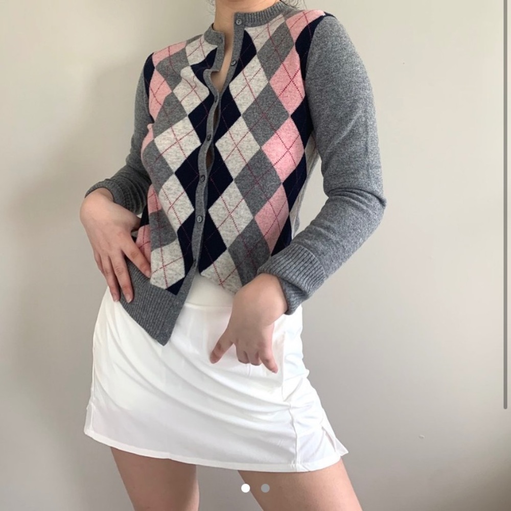 346 Brooks Brothers Plaid Cardigan